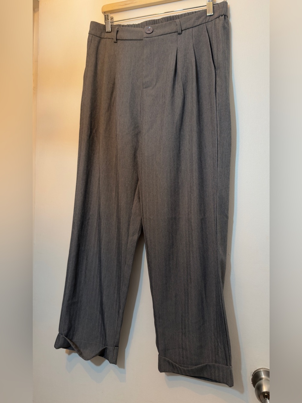 Classic Gray Pleated Trousers - Women's Tailored Pants
